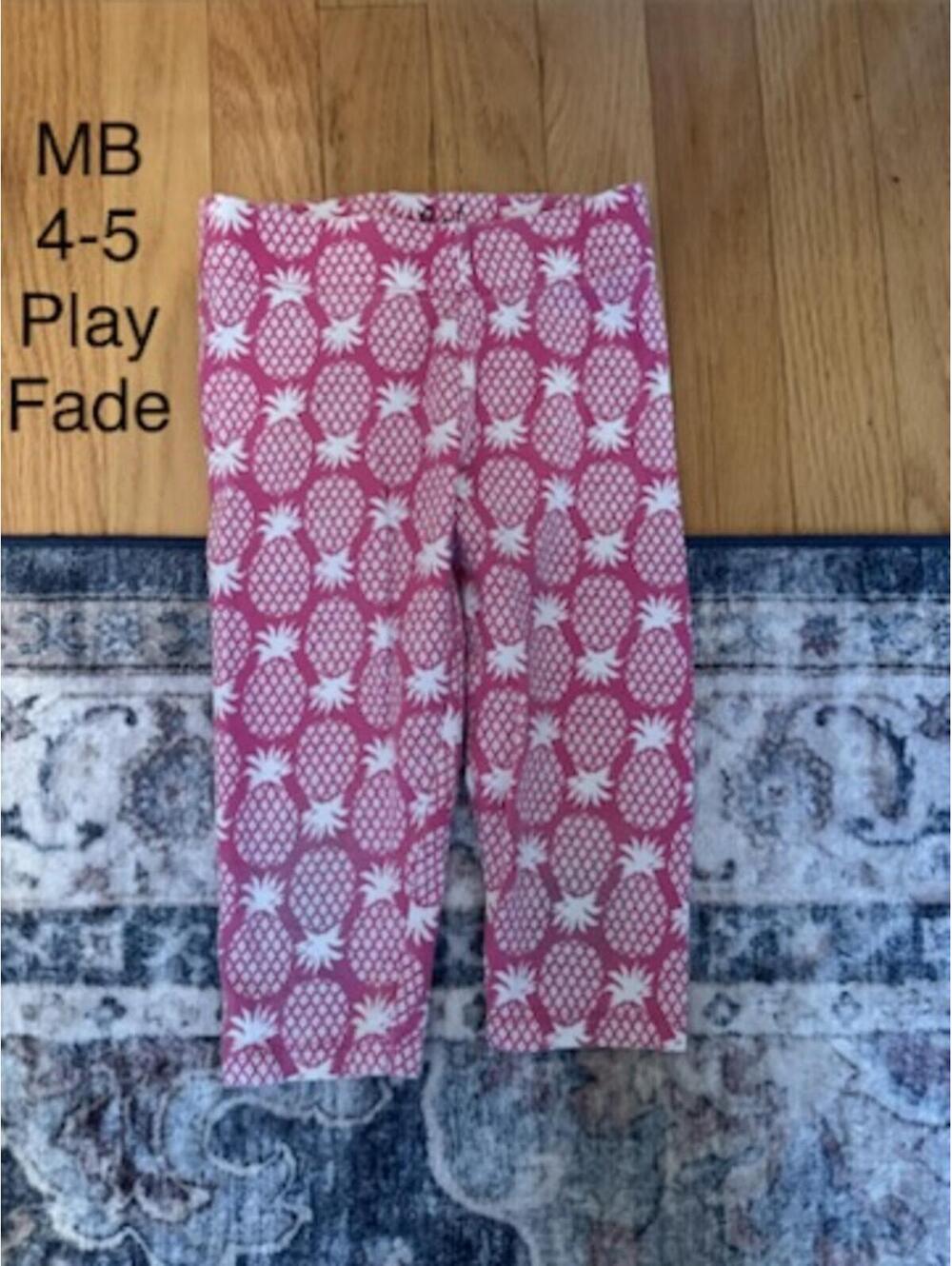 Mini Boden Girls Pink Pineapple Print Play Pants Size 4-5